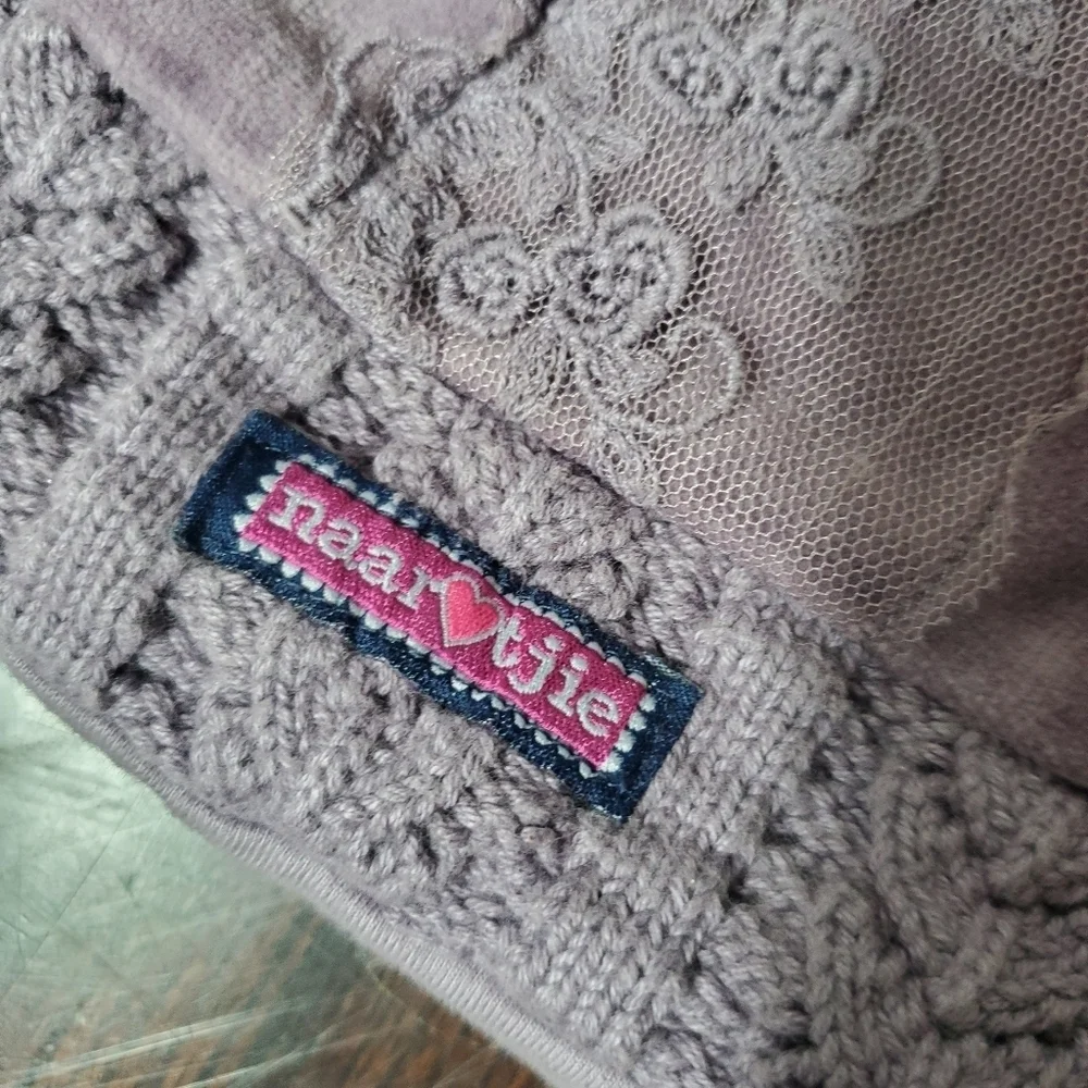 Naartjie Purple velour Kids Winter Hat